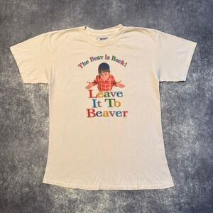Vintage Leave It To Beaver T-Shirt Mens Medium White‎ 1997 Movie Promo 90s